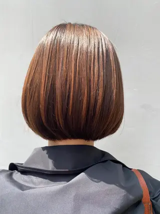 ショート カラー ヘアアレンジ ナカジマ ボブ/レイヤーのヘアスタイル