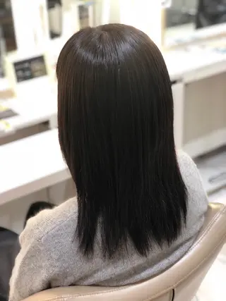 ミディアム パーマ 安井　昴 💫ブリーチ縮毛矯正のヘアスタイル