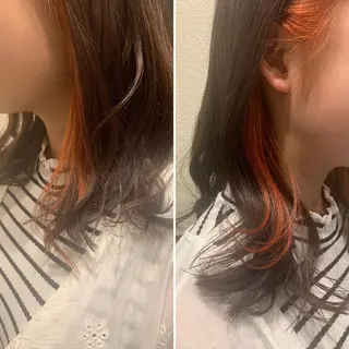 セミロング カラー 藤本 麻衣のヘアスタイル