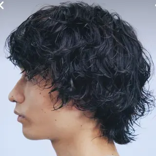 ミディアム パーマ ヘアアレンジ メンズ fifth 石川 凪のヘアスタイル