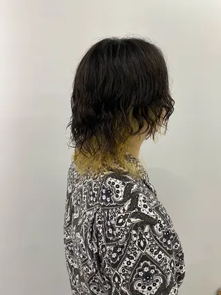 ショート カラー パーマ ヘアアレンジ メンズ フェードモデル限定 🔥高円寺Maiのヘアスタイル