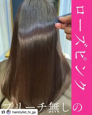 ロング カラー 比嘉 翼のヘアスタイル