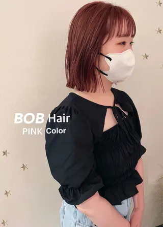 ミディアム カラー 市川 千夏のヘアスタイル