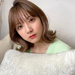 ミディアム カラー 🪭risa 暖色/レイヤー🪭のヘアスタイル