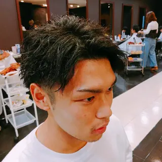 メンズ パーマ 前之園 ひかるのヘアスタイル