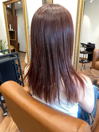 セミロング カラー 【似合わせカット 】🦋岩崎 美保🐾のヘアスタイル