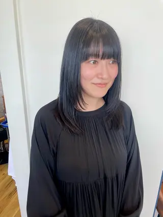 セミロング パーマ 田島 仁美のヘアスタイル