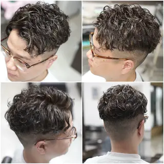 ショート カラー パーマ メンズ 中島 剛のヘアスタイル