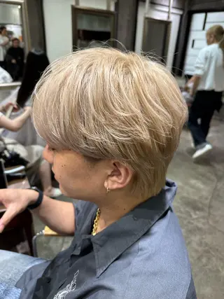 ショート 🔥コテ巻き風 ボブパーマ🔥のヘアスタイル