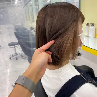 セミロング カラー ヘアアレンジ mai🍑暖色カラー /レイヤー💖のヘアスタイル