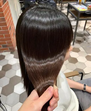 セミロング 🧡色落ちまで2度綺 麗なカラー🧡ヨシキのヘアスタイル