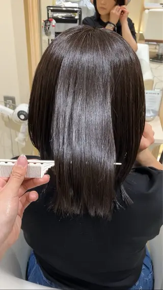 ミディアム カラー ヘアアレンジ 久野紗愛 【髪質改善　艶髪】のヘアスタイル