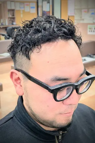 ショート パーマ 理容プラージュ燕三条 福井のヘアスタイル