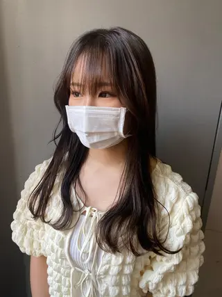 ロング カラー 竹内 柚子のヘアスタイル