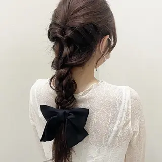 ヘアアレンジ 結べるレイヤーカット /カラー/あさかのヘアスタイル