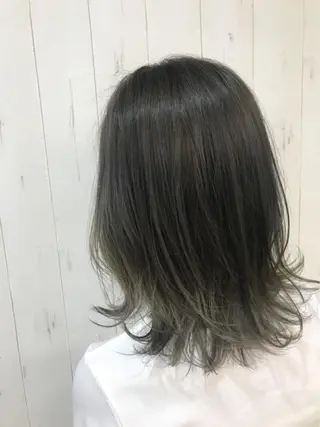 ミディアム パーマ ヘアアレンジ キッズ ネイル マツエク・マツパ M字・前髪割れ 改善メンズ特化/栢沼のヘアスタイル