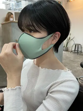 ショート カラー パーマ ヘアアレンジ メンズ キッズ ネイル マツエク・マツパ パーマ/透明感カラー /ボブ/吉田一生のヘアスタイル