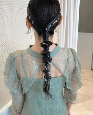 ヘアアレンジ 似合わせ艶髪カラー ❤️ハダユミのヘアスタイル