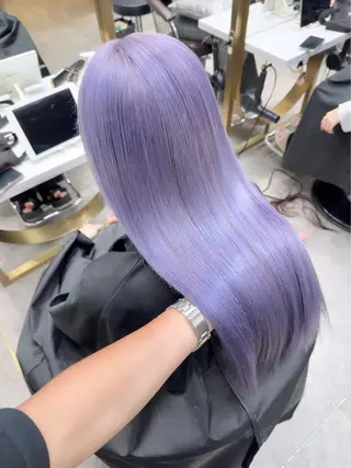セミロング カラー ヘアアレンジ 天神/ブリーチ/ ブリーチなしカラーのヘアスタイル