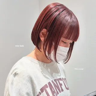 ショート カラー ヘアアレンジ パーマ/暖色/ボブ イワタテ🇰🇷のヘアスタイル