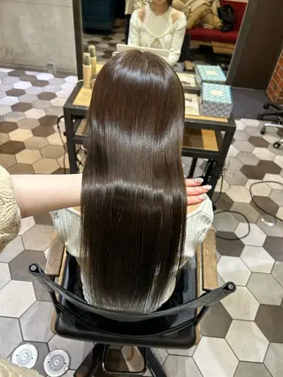 ロング カラー ninaアイドル前髪 ×透明感🎀のヘアスタイル