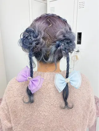 セミロング ヘアアレンジ エクステ🫧アレンジ ￤横浜  ももはのヘアスタイル