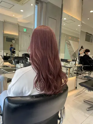 ロング オリーブ カラー✨有坂映哉のヘアスタイル