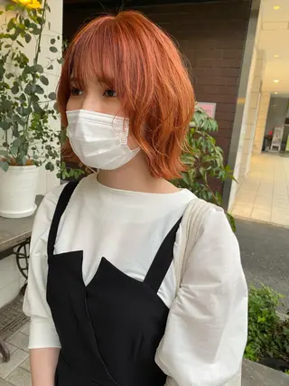 ミディアム カラー Pia ツボイ ケイタのヘアスタイル