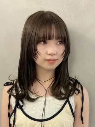 セミロング カラー お悩み解決縮毛矯正 レイヤー達人柴崎大樹のヘアスタイル