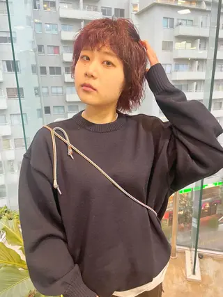 ショート カラー パーマ レイヤー／似合わせ TAKUYAのヘアスタイル