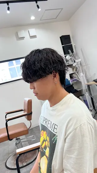 ショート パーマ メンズ 梅田/パーマ特化/ メンズパーマ/一色翔のヘアスタイル