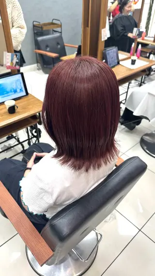 ミディアム カラー ブリーチ/エクステ/ 透明感カラー/さくらのヘアスタイル