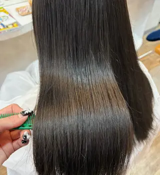 ミディアム 🩶透明感カラー/ 縮毛矯正LUNA🩶のヘアスタイル