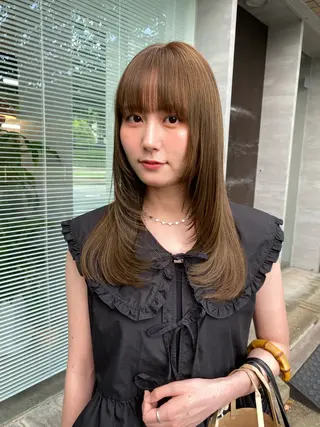 ロング カラー qpula misuzuのヘアスタイル