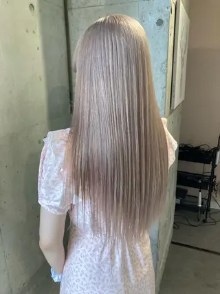 ロング カラー 髪質改善.縮毛矯正 ×韓国ヘアyukiのヘアスタイル