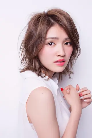 ショート カラー パーマ 似合わせhair🔸 アサダ　タカコ🔸のヘアスタイル