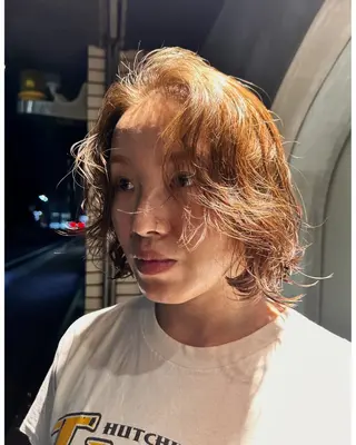 ショート カラー パーマ デザインパーマ/ カット/nanaのヘアスタイル