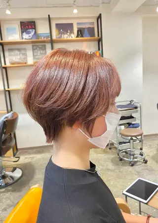 ショート カラー ショート 縮毛矯正 レイヤー🌿FUKUのヘアスタイル