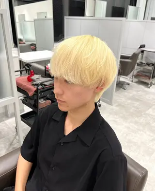 ショート パーマ メンズ 関西センターパート メンズモデル募集のヘアスタイル