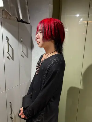 ミディアム カラー jyui/原宿 ハイトーン/デザインのヘアスタイル