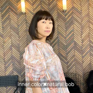 ミディアム カラー 黒崎 勝巳のヘアスタイル