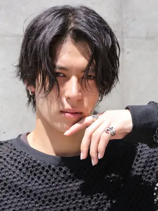 ミディアム メンズ メンズパーマ メンズ特化ryoのヘアスタイル