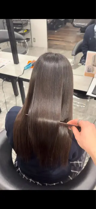 ロング りきと🦋河原町 縮毛矯正/艶カラーのヘアスタイル