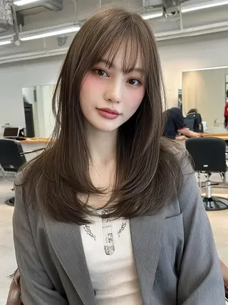 セミロング 🎀透明感カラー/ yuka🎀のヘアスタイル