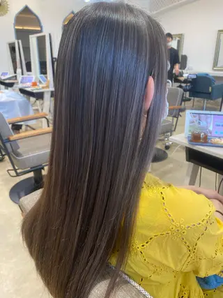 ロング カラー 饒平名 知也のヘアスタイル