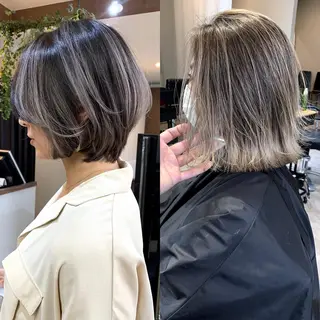 ショート カラー YUSUKE レイヤーカットカラーのヘアスタイル
