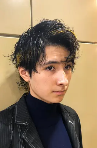 ショート カラー パーマ メンズ 宮成 佑介のヘアスタイル