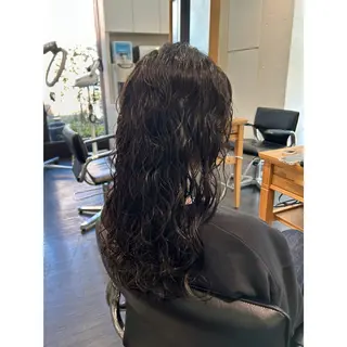 ロング パーマ ◎かしま◎暖色ｶﾗｰ /ﾒﾝｽﾞﾊﾟｰﾏのヘアスタイル
