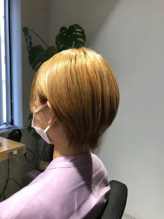 ショート カラー ✨髪質改善ストレート ×ミニボブ✨萩原　翼のヘアスタイル
