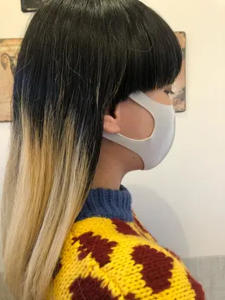 ロング メンズパーマ、カラー 大募集村上莉奈のヘアスタイル